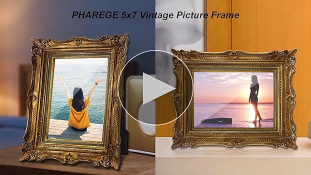 Amazon.com - PHAREGE 5x7 Vintage Bronze Picture Frame, 5 by